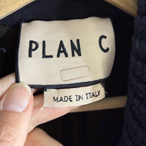 PLAN C Roll-neck Wool Cape Jacket In Brown Sz 38 = US 4 - Picture 8 of 15